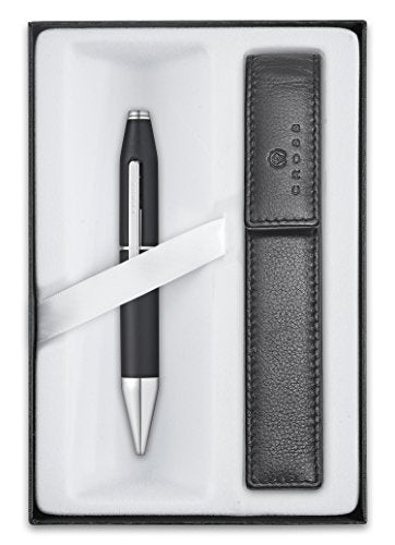 CROSS X Rollerball Pen with Leather Case (Feed Mechanism, Ink Colour: Black) - crosspenmall.com