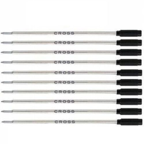 10 Genuine Cross Medium Ballpoint Black Refills (Bulk Pack) Cross