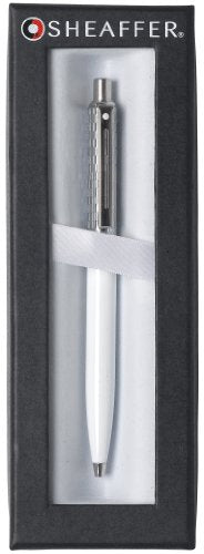 Sheaffer Sentinel Signature White Barrel Feat Etched with Chrome Cap Ballpoint Pen - crosspenmall.com