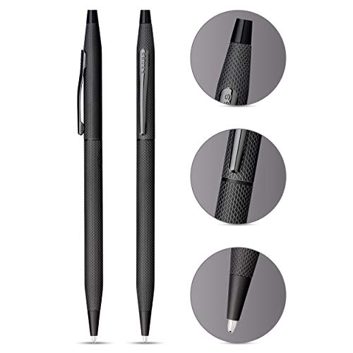 Cross Classic Century Refillable Ballpoint Pen, Medium Ballpen, Includes Premium Gift Box - Brushed Black Cross