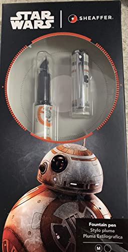 Sheaffer Star Wars BB-8 with BB-8 themed design and authentic character details, Polished appointments Medium Stainless Steel nib Fountain Pen Sheaffer