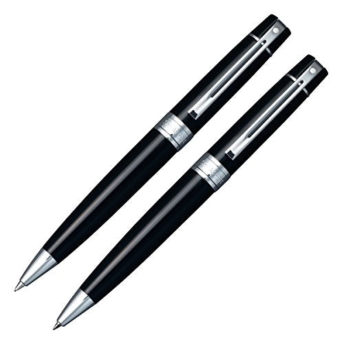 Sheaffer 300, Glossy Black, Chrome Plate Trim, Ballpoint Pen & 0.7mm Pencil Set (E9931251) Sheaffer