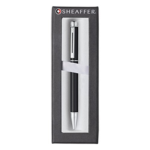 Sheaffer 200 Chrome Trim Ballpoint, Matte Metallic Black (E2915251) - crosspenmall.com