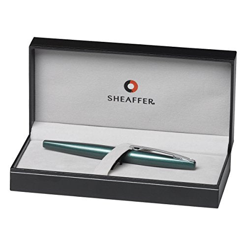 Sheaffer Taranis Medium Nib Fountain Pen, Forest Green, Chrome Trim (E0944653-PB2) - crosspenmall.com