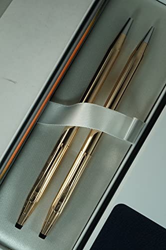 Cross Classic Century Made in the USA 14k Gold Filled/Rolled Gold Ball Pen and 0.5MM Pencil. This is quality at its Best from Lincoln Rhode Island, USA Cross