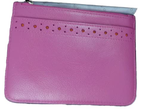 Cross Pink Italian Full Grain Autocross Women's Premium Leather Slim Medium Purse and Card Case with Zip in one - crosspenmall.com