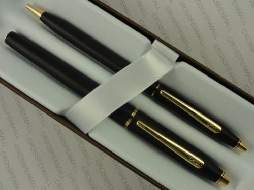 Cross Made in The USA Century Classic Writer's Companion Matte Black and 23k Gel Ink Selectip Rollerball and 0.5MM Pencil My Store