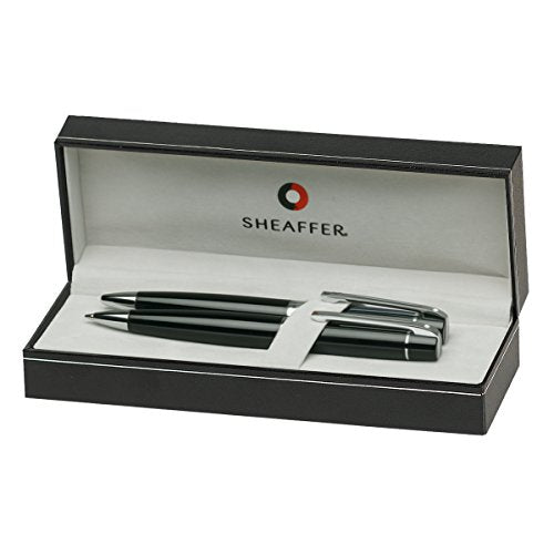 Sheaffer 300, Glossy Black, Chrome Plate Trim, Ballpoint Pen & 0.7mm Pencil Set (E9931251) Sheaffer