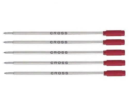 5 Cross Medium Ballpoint RED Refills (Bulk Pack) My Store