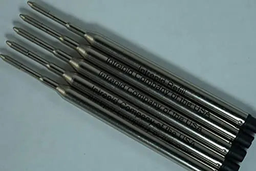 5 Genuine Intrepid Refills in Sheaffer"K" Type (#99335) Style for Sheaffer ballpoint Pens - Black Medium Point Ballpoint Refills (Bulk Packed) Intrepid