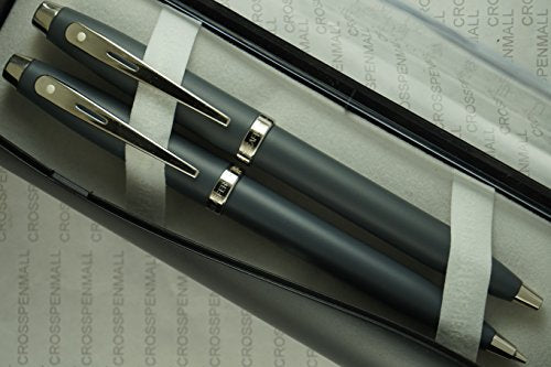 Sheaffer 100 Satin Matte Grey with Nickel appointments Pen and 0.7mm Pencil set. Sheaffer