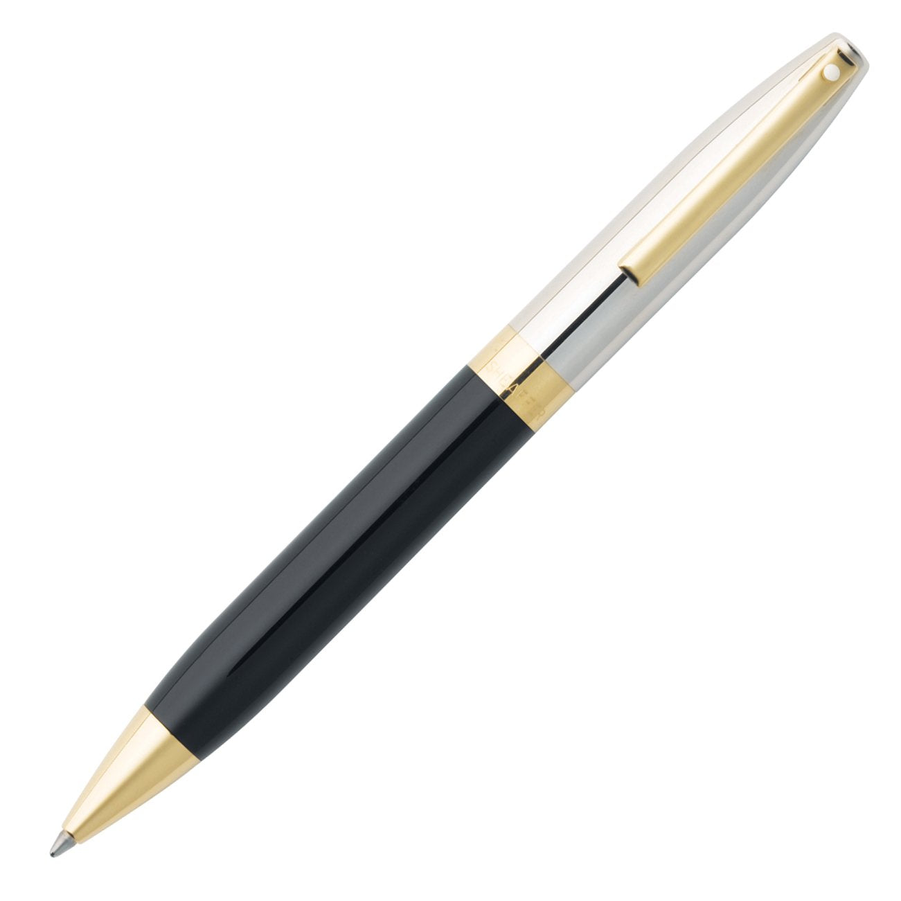 Sheaffer Legacy Heritage Ballpoint Pen, Black Lacquer Barrel, Polished Palladium Cap 22KT Gold Trim (E2903053) Sheaffer