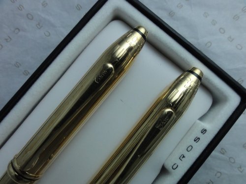 Cross Made in The USA Townsend 18k Gold Rolled/Filled Pen and 0.5MM Lead Pencil Combo .!!!!Rare - crosspenmall.com