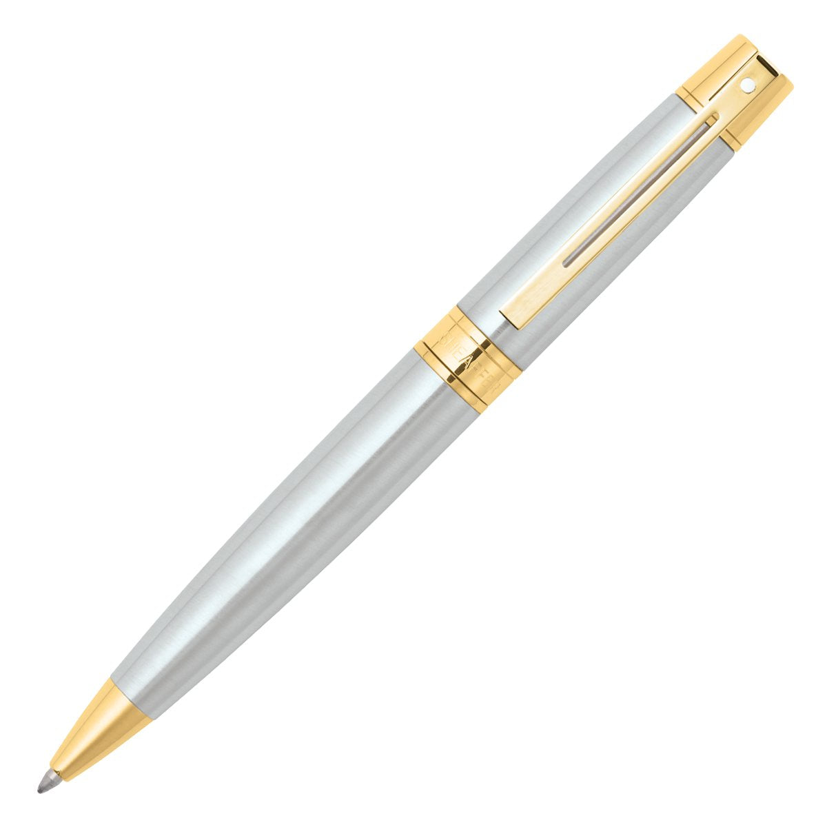 Sheaffer 300 Gold Tone Trim Ballpoint, Brushed Chrome (E2932751) Sheaffer