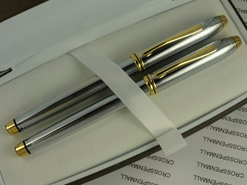 Cross Made in the USA Townsend Medalist Rollerball Pen and Medium nib Fountain Pen Combo by CROSS - crosspenmall.com