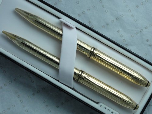 Cross Made in The USA Townsend 18k Gold Rolled/Filled Pen and 0.5MM Lead Pencil Combo .!!!!Rare - crosspenmall.com