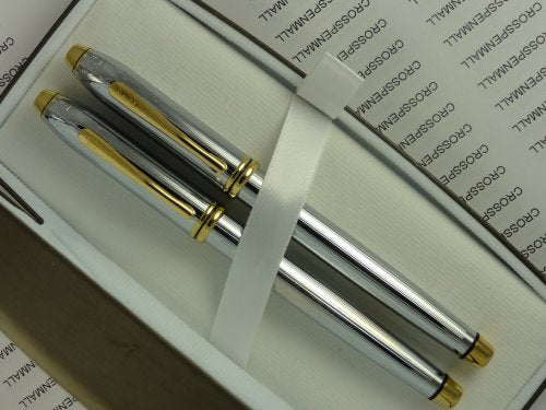 Cross Made in the USA Townsend Medalist Rollerball Pen and Medium nib Fountain Pen Combo by CROSS - crosspenmall.com