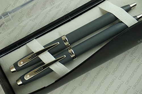 Sheaffer 100 Satin Matte Grey with Nickel appointments Pen and 0.7mm Pencil set. Sheaffer