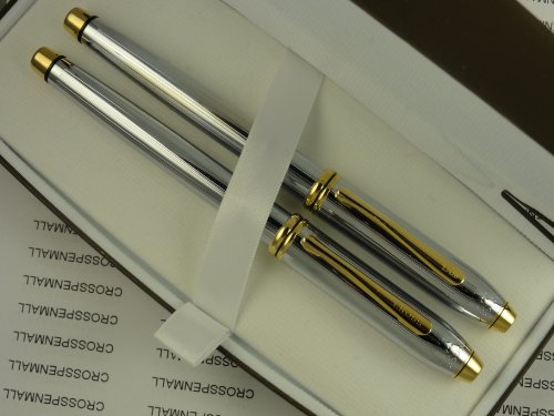 Cross Made in the USA Townsend Medalist Rollerball Pen and Medium nib Fountain Pen Combo by CROSS - crosspenmall.com