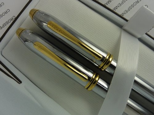 Cross Made in the USA Townsend Medalist Rollerball Pen and Medium nib Fountain Pen Combo by CROSS - crosspenmall.com