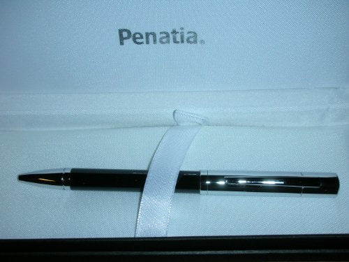 Cross Penatia Polished Chrome and Black Lacquer Barell Tuxedo Style Ball Point Pen in Gift Box - crosspenmall.com