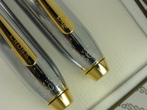 Cross Made in the USA Townsend Medalist Rollerball Pen and Medium nib Fountain Pen Combo by CROSS - crosspenmall.com