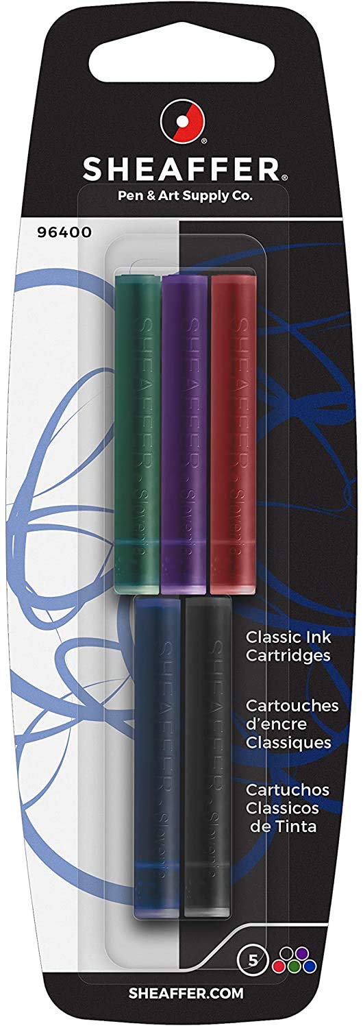 Sheaffer Refills Multicolor 5 Pack Fountain Pen Cartridge - SH-96400 Sheaffer