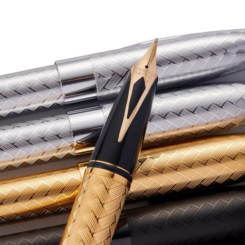 Sheaffer 9062 Legacy Engraved Chevron Pattern Rollerball Pen – Polished Chrome with Polished Chrome Trim Sheaffer