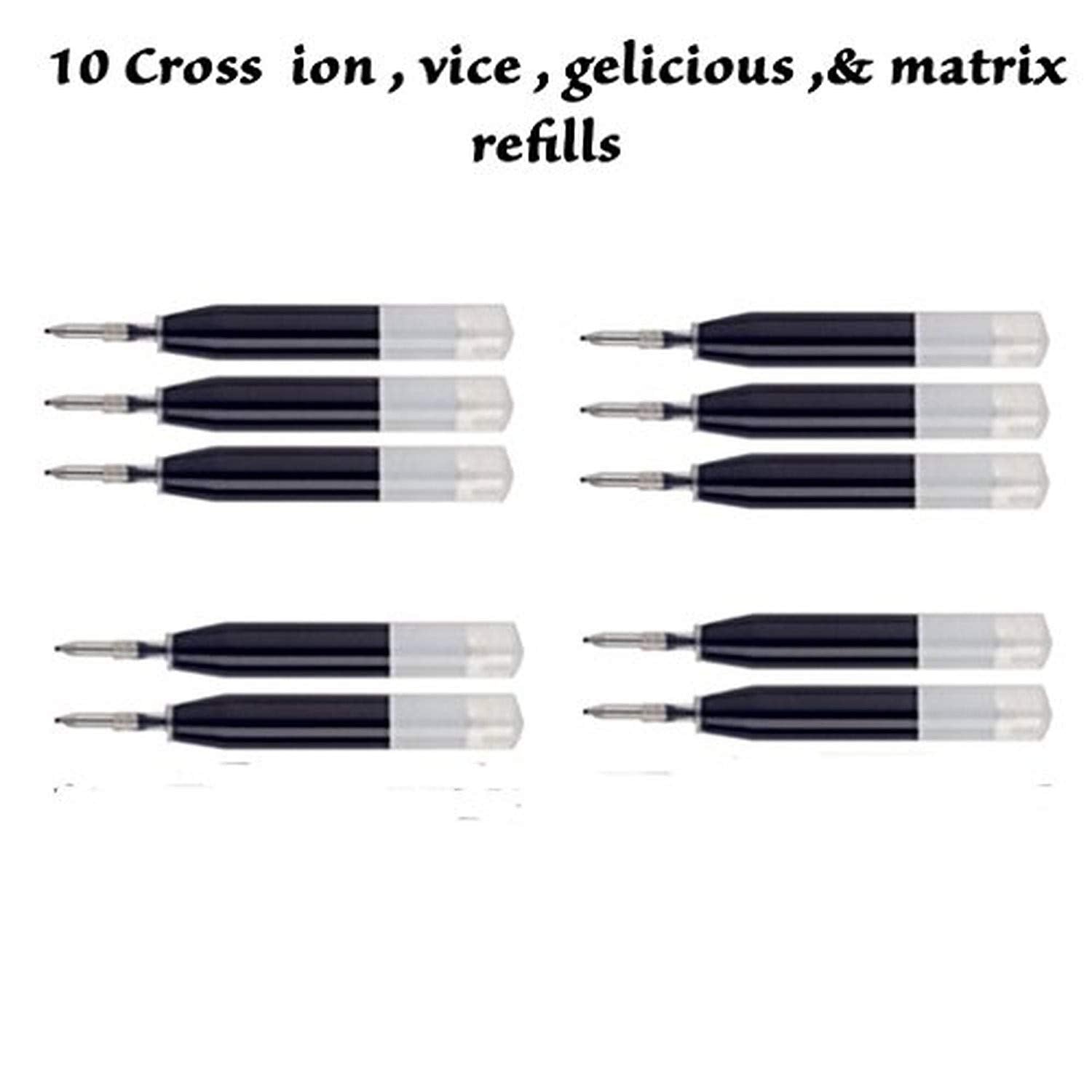 10 Black Cross Quality Intrepid Refill Cartridges Intrepid