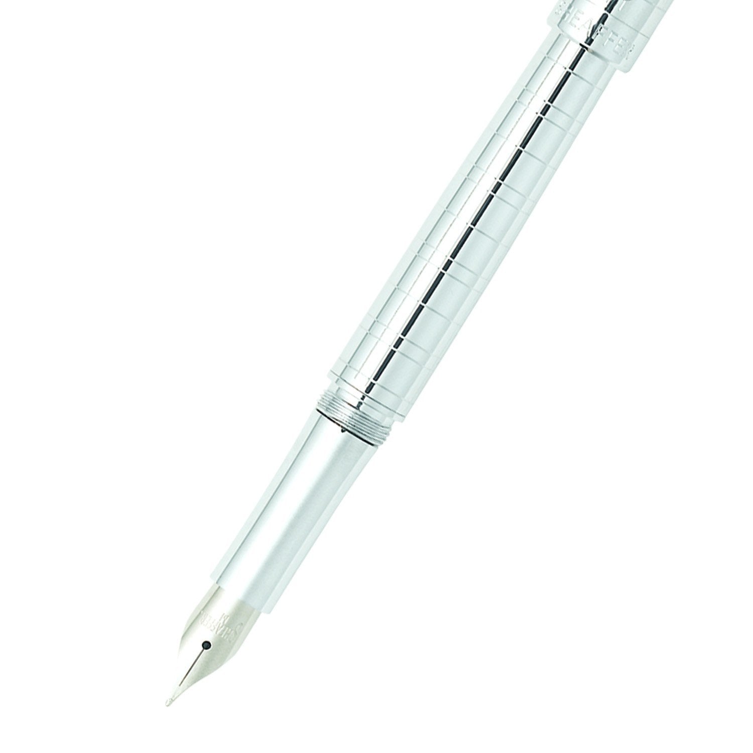 Sheaffer Intensity Medium Nib Fountain Pen, Medici Engraved, Chrome Plate Trim (E0923753) Sheaffer