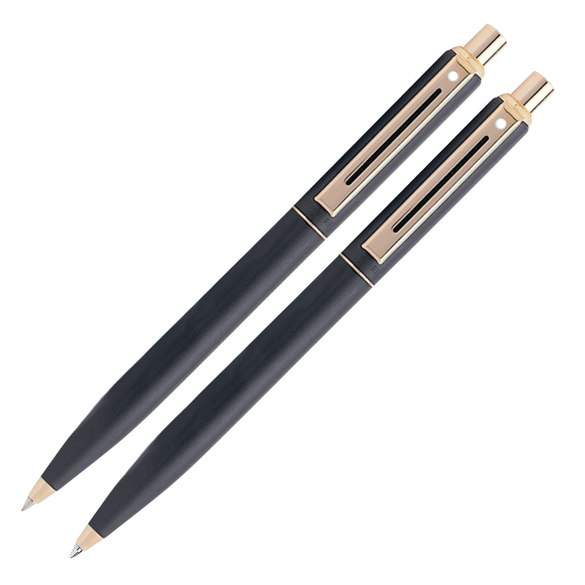 Sheaffer Sentinel Ballpoint Mechanical Pencil Set Matt Black - Gold Trim Sheaffer