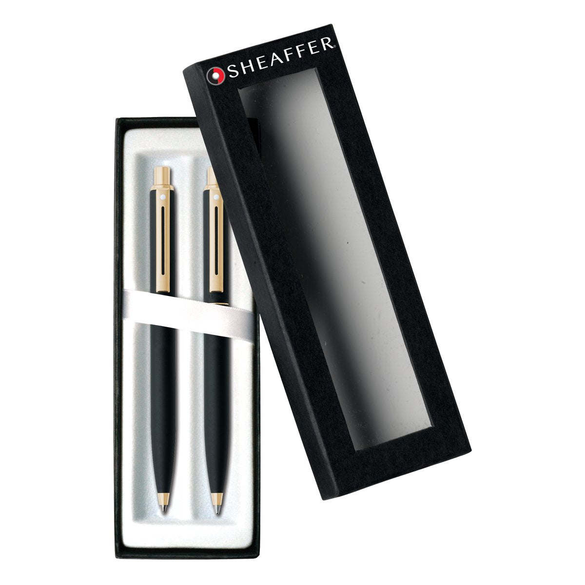 Sheaffer Sentinel Ballpoint Mechanical Pencil Set Matt Black - Gold Trim Sheaffer