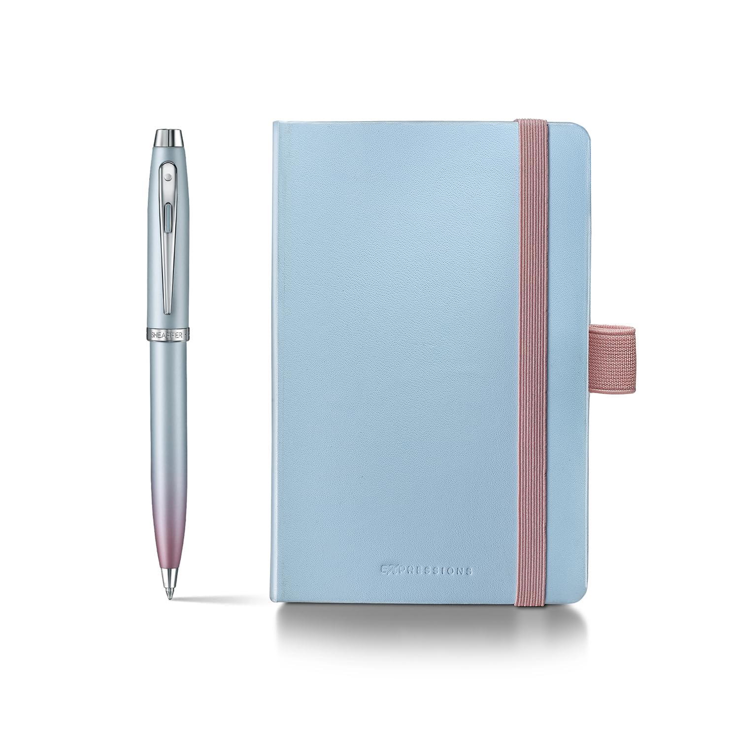 Sheaffer 100 Pearlised Gradient Ballpoint Pen with Chrome Trim, Jelly Small Notebook