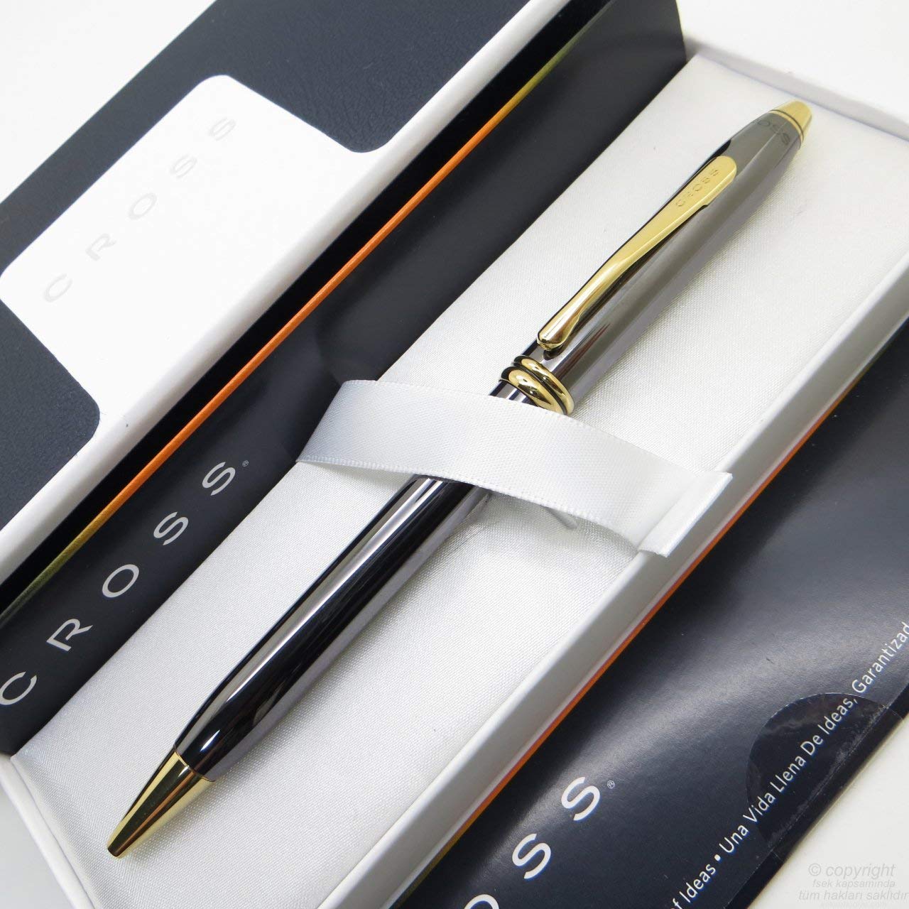 Cross Limited Collection Made in the USA Townsend Titanium and 23KT Gold Pen and 0.5MM Pencil Set Cross