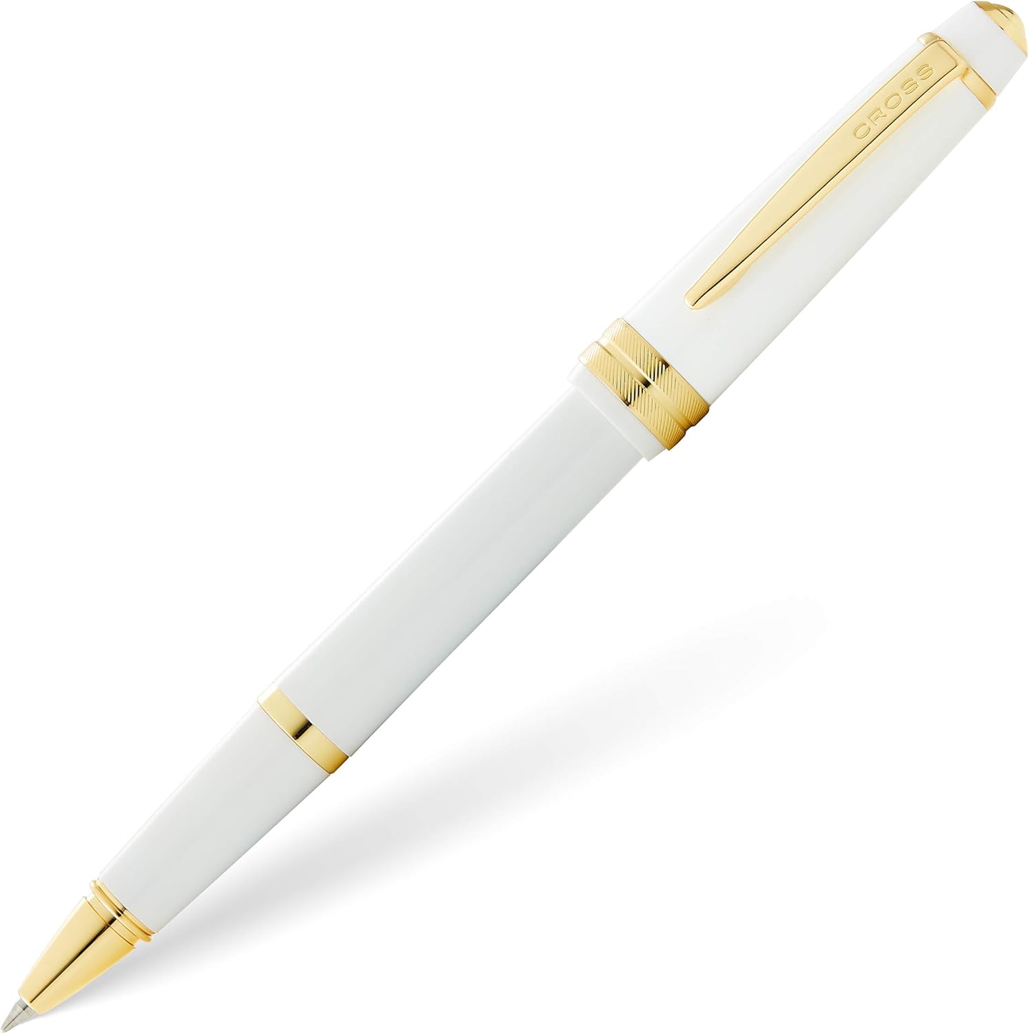 Cross Bailey Light Polished White Resin and Gold Tone Selectip Rollerball  Pen - crosspenmall.com