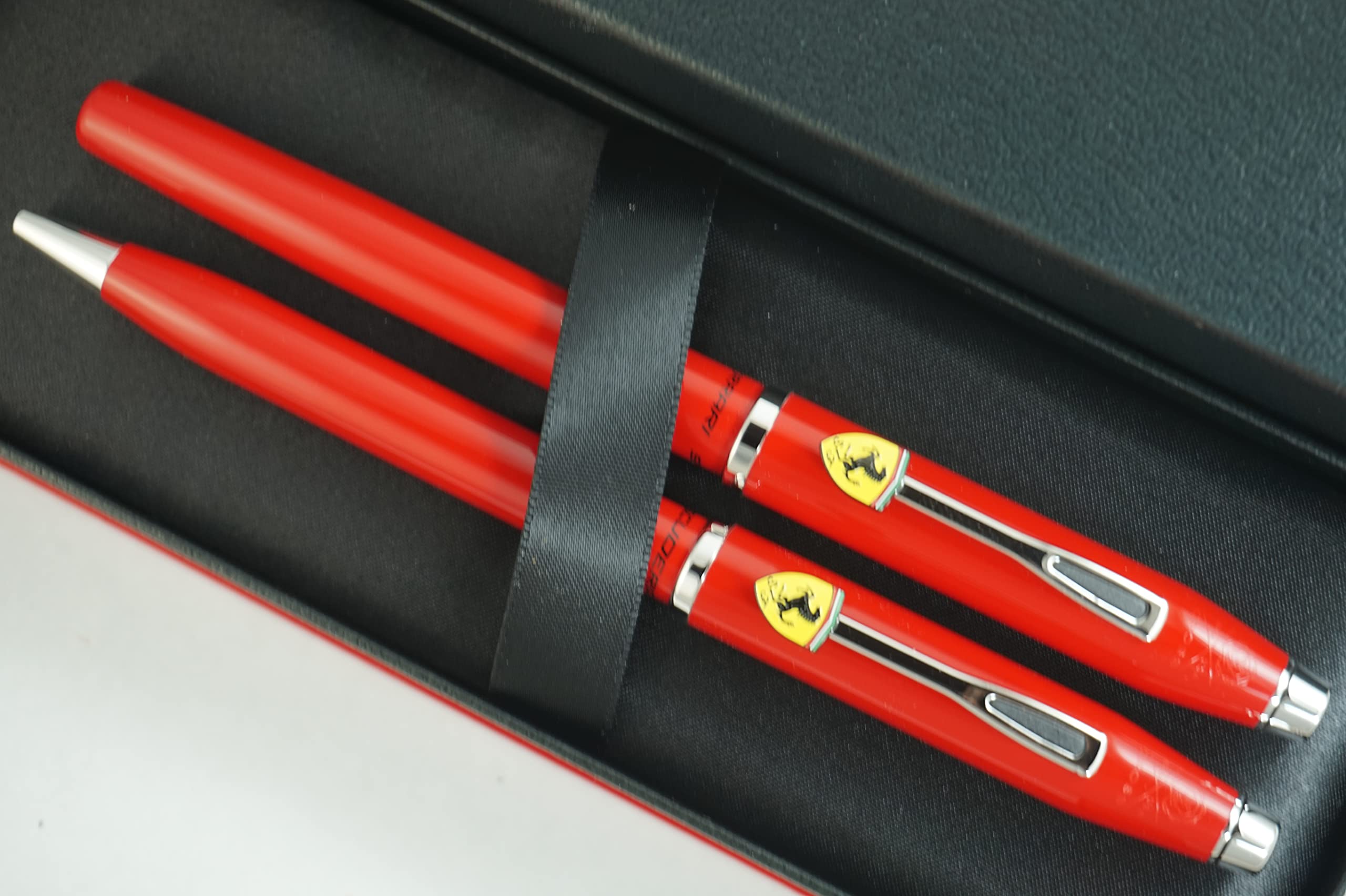 AT CROSS Century II Collection for Scuderia Ferrari - Glossy Rosso Corsa Red Proprietary Selectip Rollerball pen and Ballpoint pen set Cross