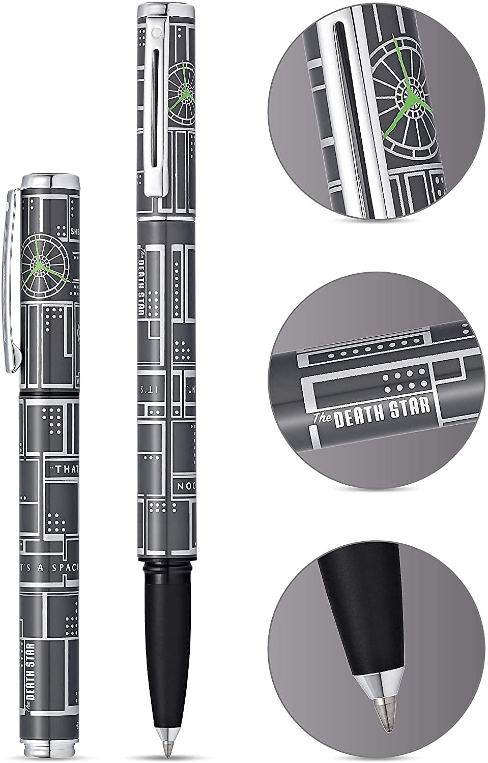 Sheaffer Star Wars Death Star with Death Star themed design and authentic character details, Polished appointments Gel Rollerball Pen Sheaffer