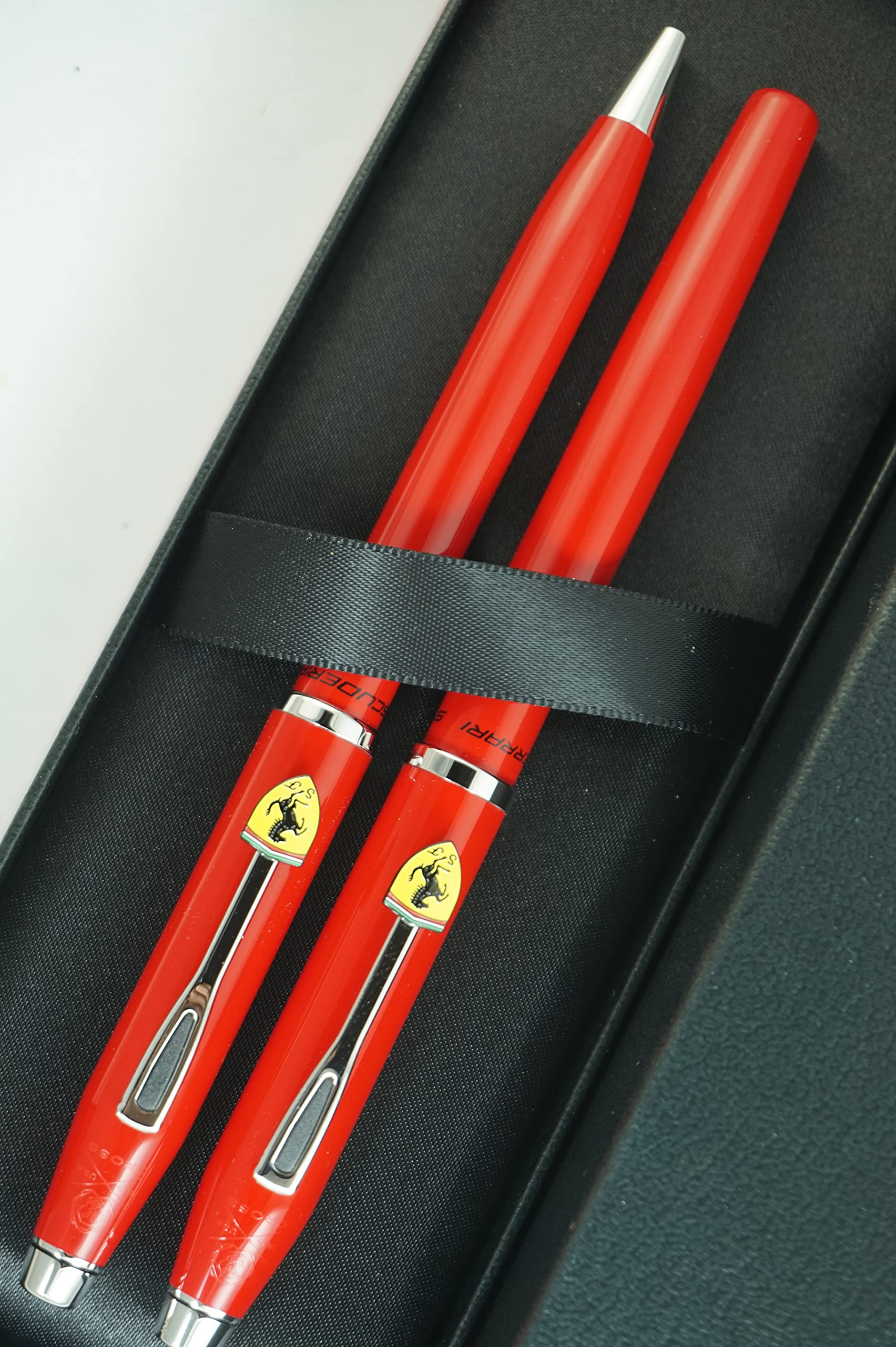 AT CROSS Century II Collection for Scuderia Ferrari - Glossy Rosso Corsa Red Proprietary Selectip Rollerball pen and Ballpoint pen set Cross