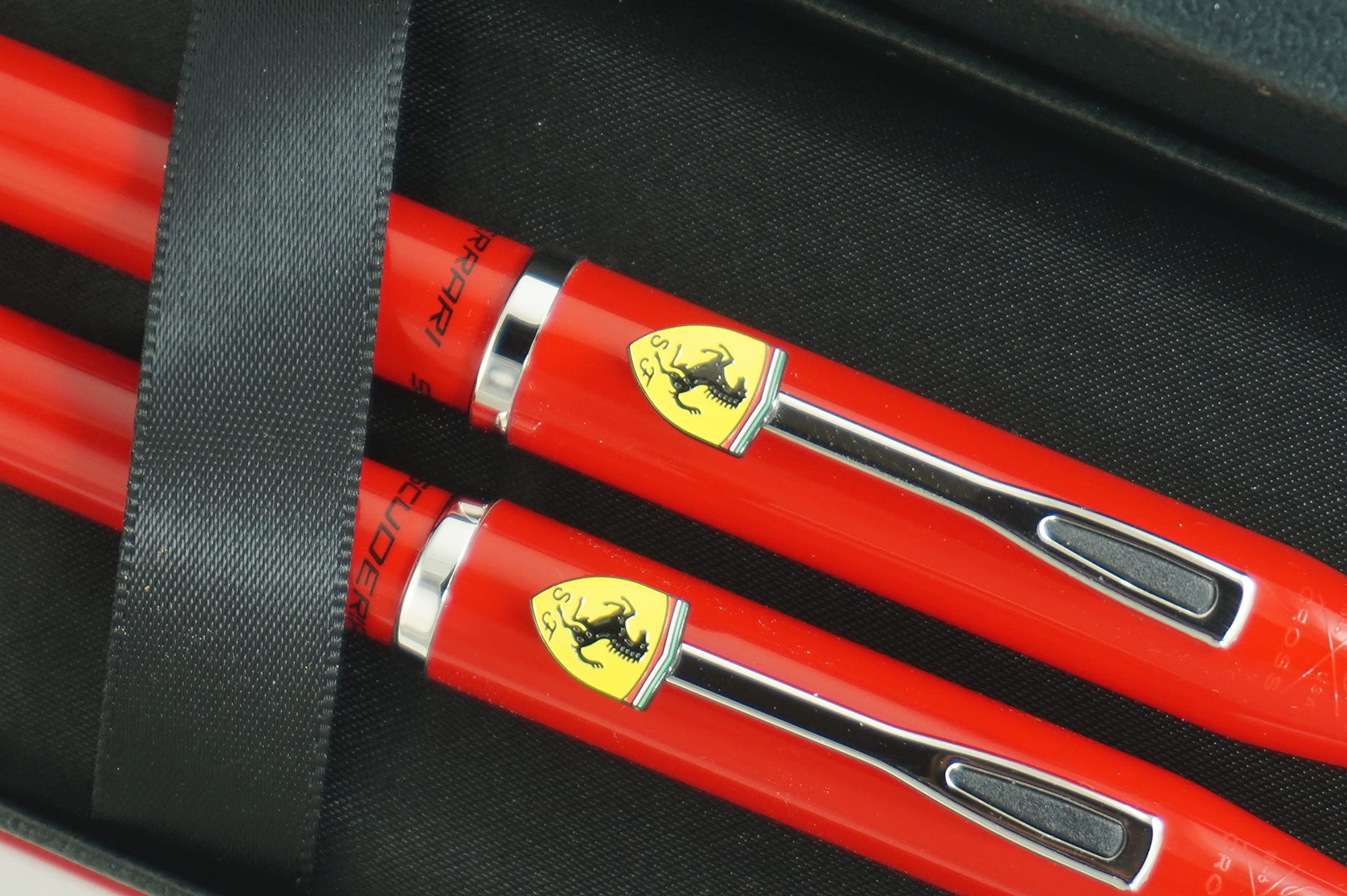 AT CROSS Century II Collection for Scuderia Ferrari - Glossy Rosso Corsa Red Proprietary Selectip Rollerball pen and Ballpoint pen set Cross