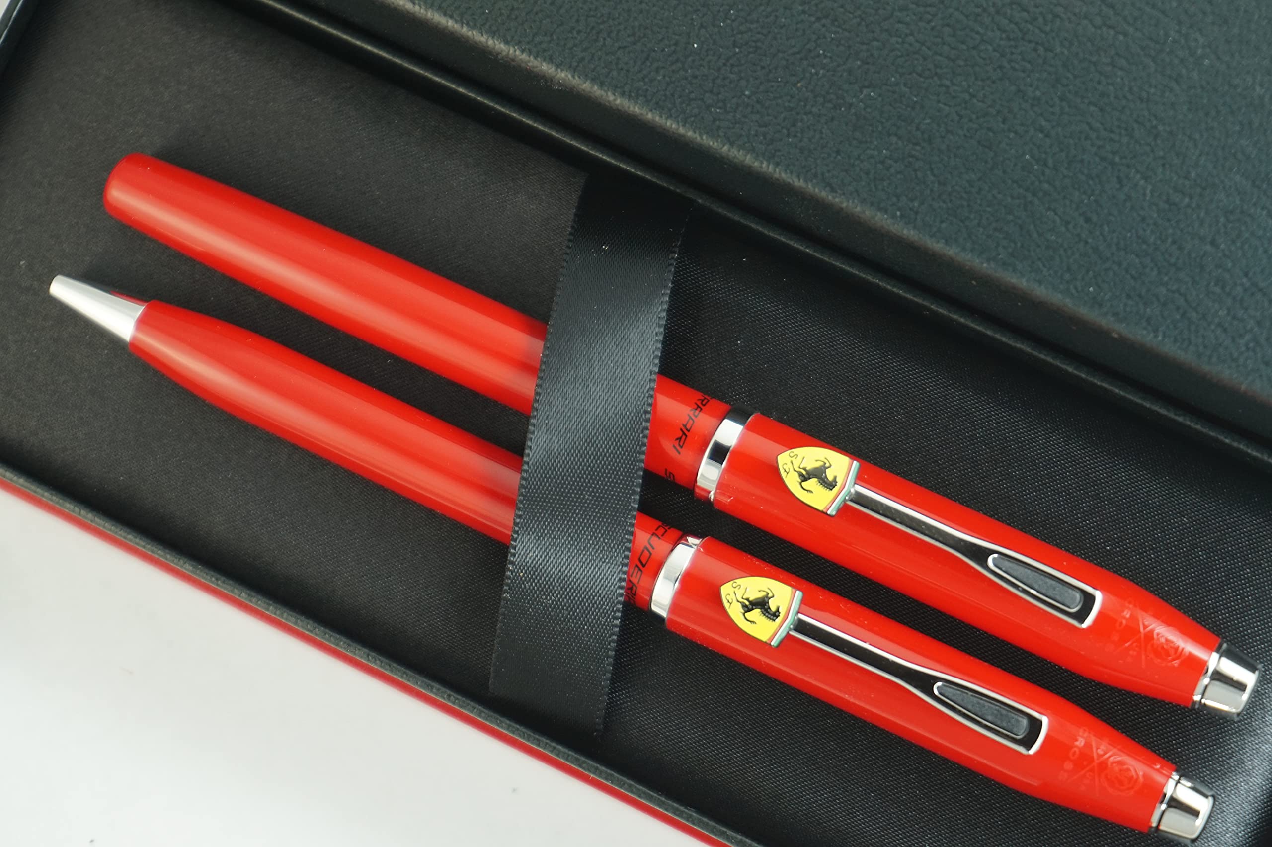 AT CROSS Century II Collection for Scuderia Ferrari - Glossy Rosso Corsa Red Proprietary Selectip Rollerball pen and Ballpoint pen set Cross