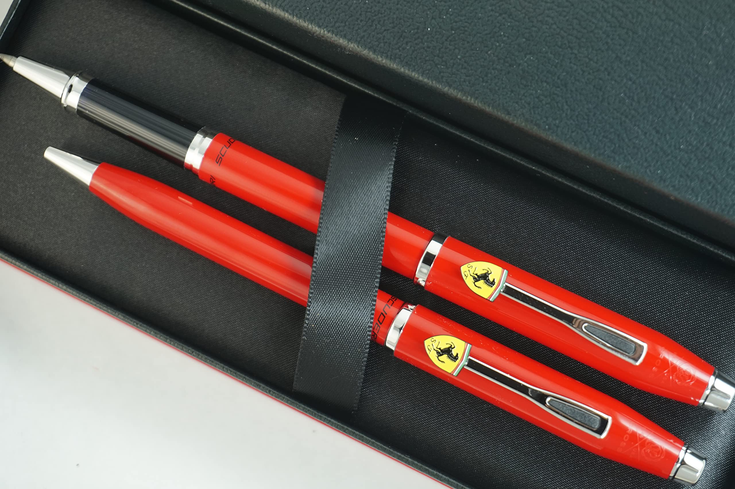 AT CROSS Century II Collection for Scuderia Ferrari - Glossy Rosso Corsa Red Proprietary Selectip Rollerball pen and Ballpoint pen set Cross