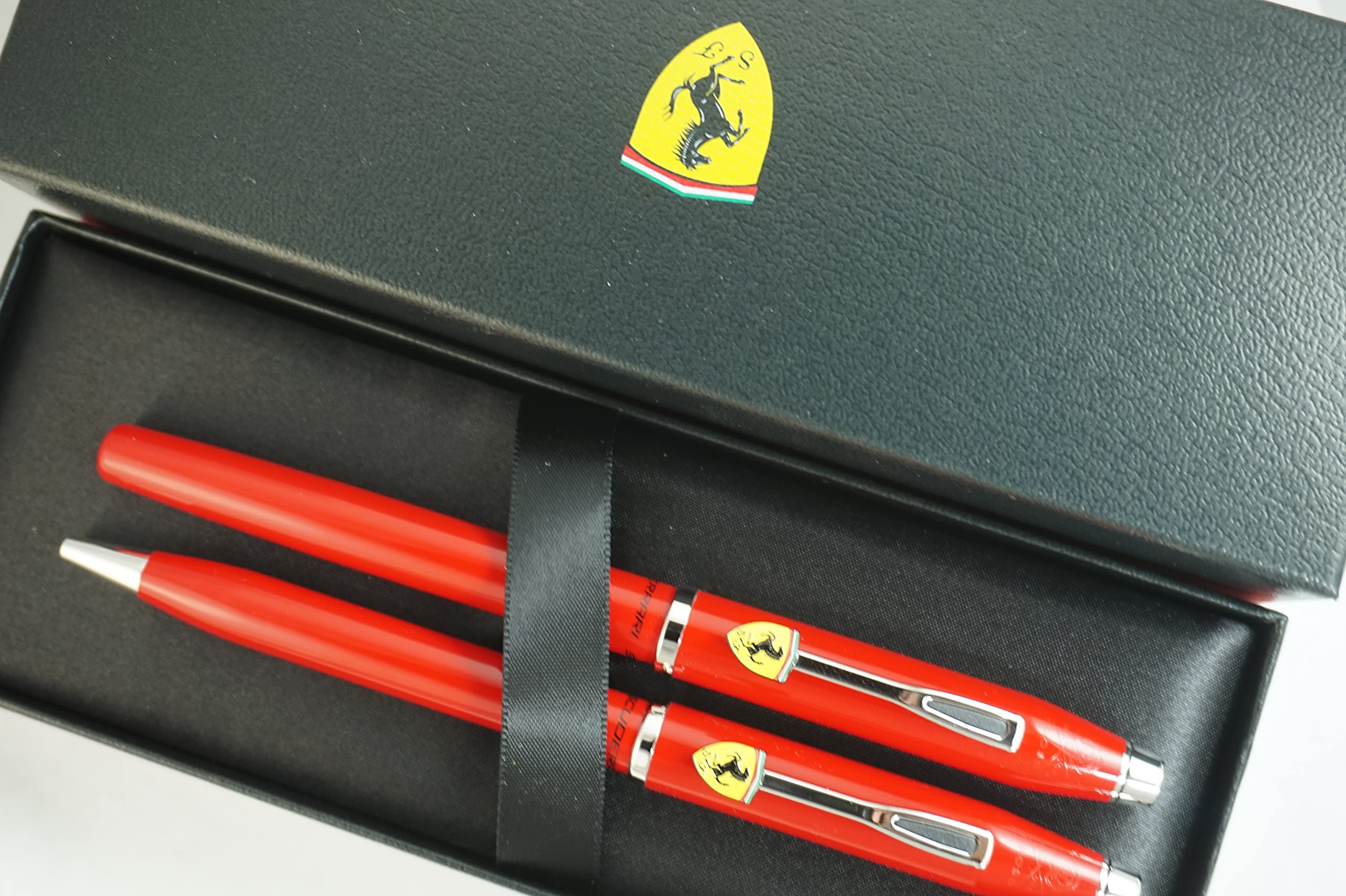 AT CROSS Century II Collection for Scuderia Ferrari - Glossy Rosso Corsa Red Proprietary Selectip Rollerball pen and Ballpoint pen set Cross