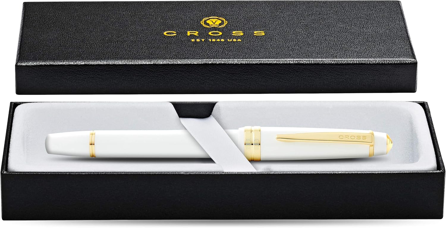 Cross Bailey Light Polished White Resin and Gold Tone Selectip Rollerball  Pen - crosspenmall.com