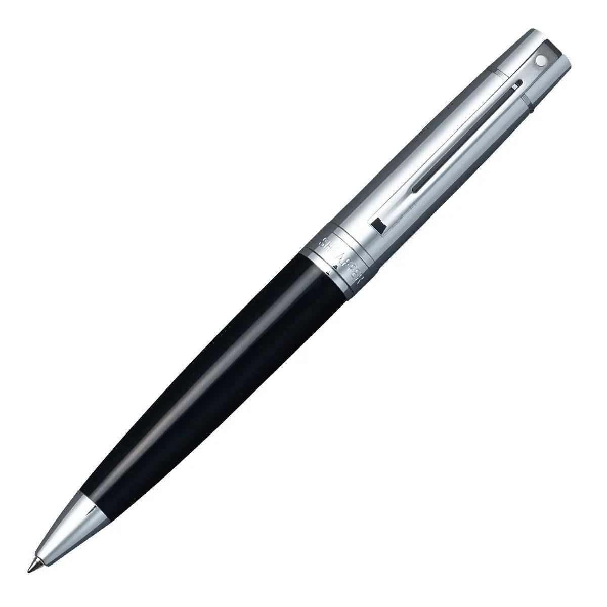 Sheaffer Gift Collection 2 (300) Ball Point Pen, Satin Chrome Cap, Glossy Black Barrel, Chrome Plate Trim, Blue Refill (SH/9314-2) Sheaffer