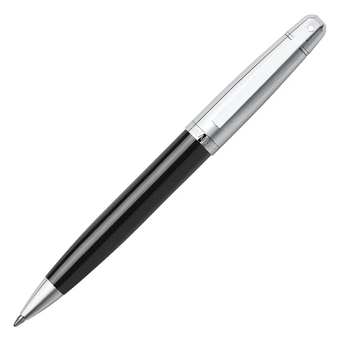 Sheaffer 500 (GC3) Ball Point with Blue Refill, Bright Chrome Cap, Glossy Black Barrel with Chrome Trim (SH/9331-2) Sheaffer