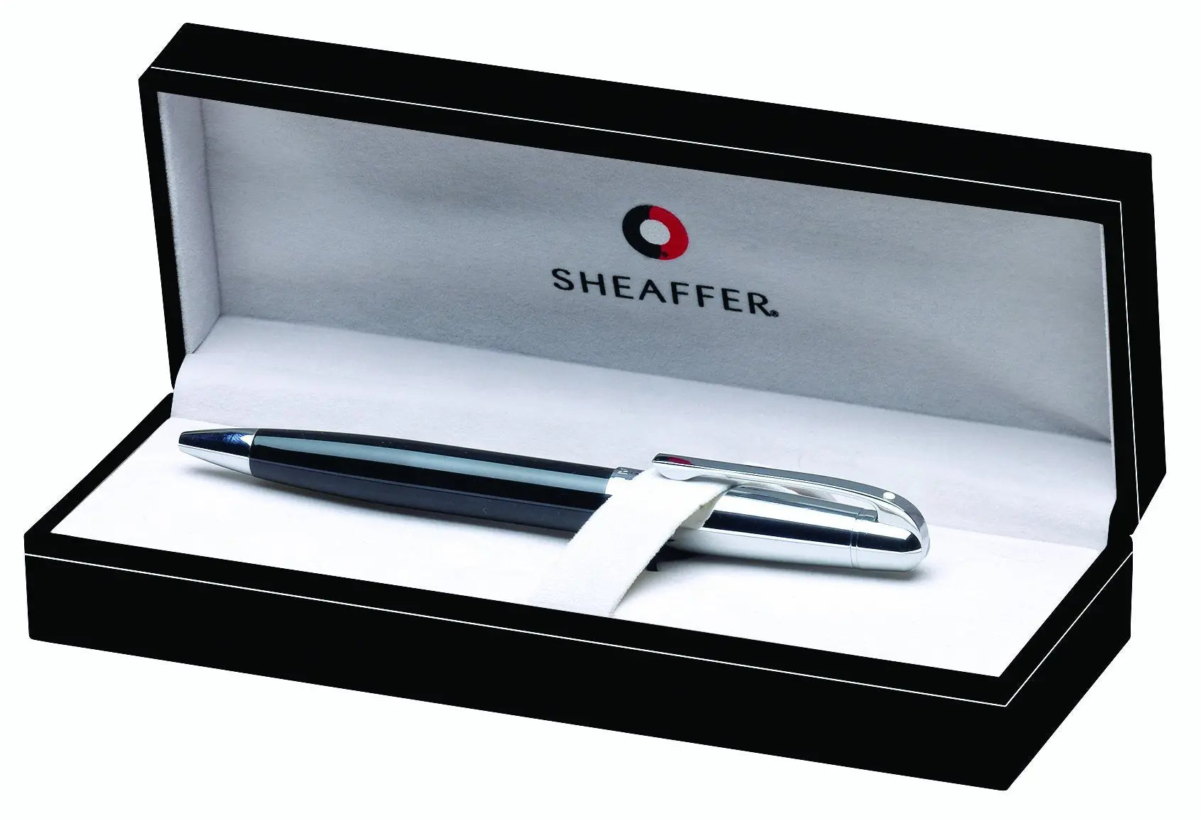 Sheaffer 500 (GC3) Ball Point with Blue Refill, Bright Chrome Cap, Glossy Black Barrel with Chrome Trim (SH/9331-2) Sheaffer