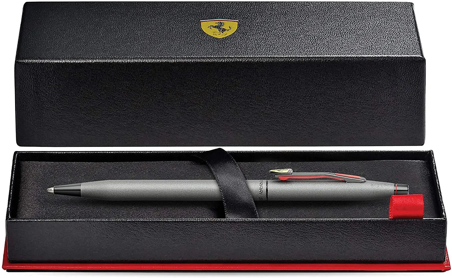 A.T. Cross Century Classic Limited Collection for Scuderia ferrari .Titanium Gray satin finish with polished black appointments and perforated clip modeled after the nose & cockpit of their racecar - crosspenmall.com