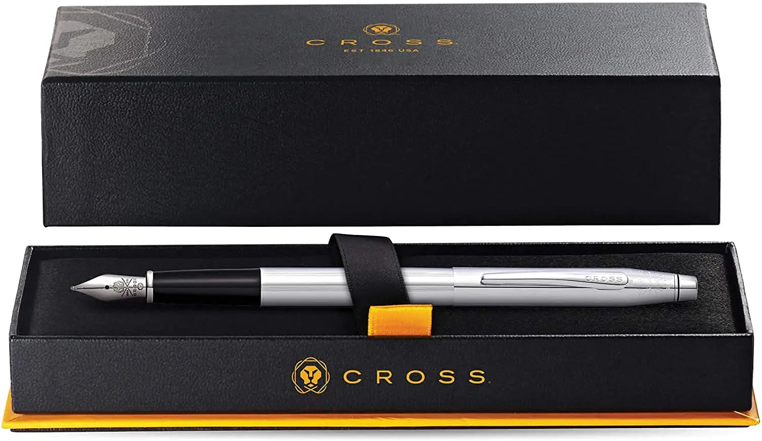 A.T. Cross Classic Century Lustrous Chrome Fountain Pen with Medium Stainless Steel nib (AT0086-108MSC) Cross