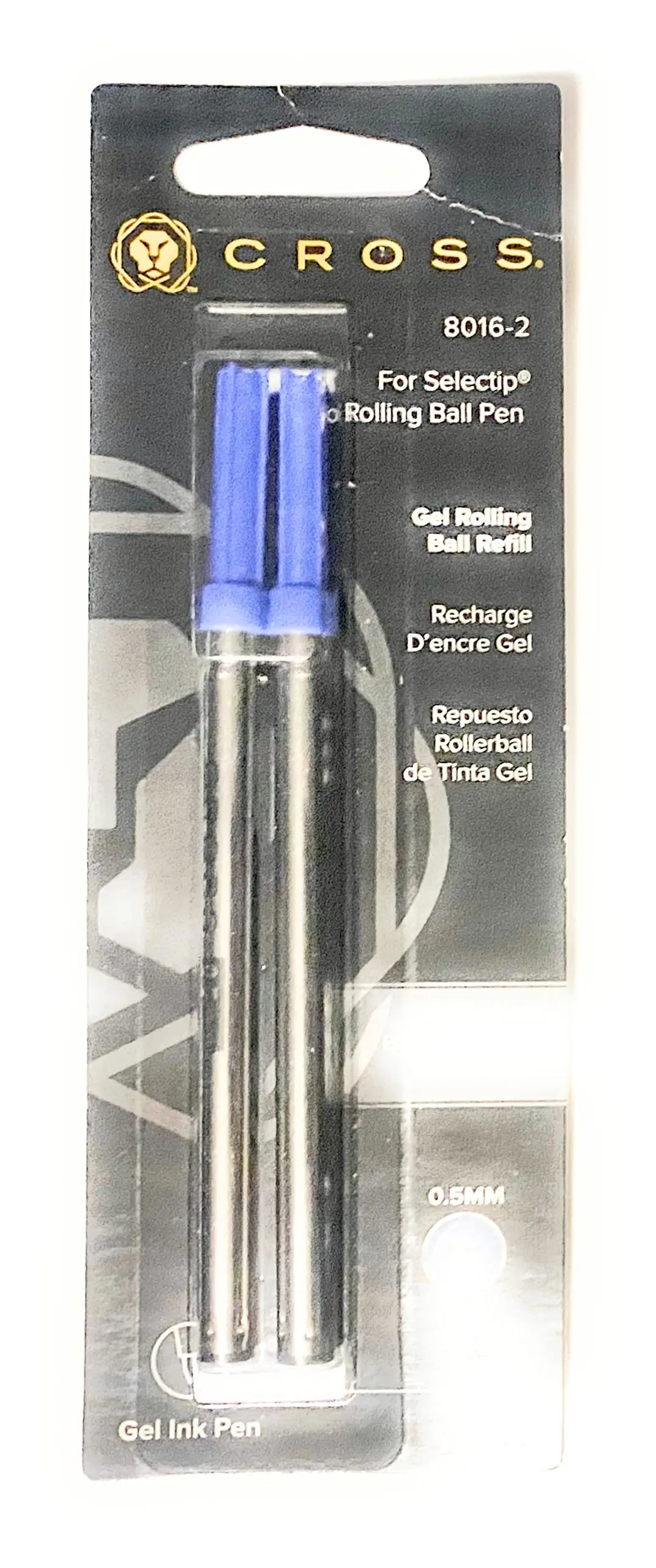 A.T. Cross Cross Selectip Rollerball Pen Refill, Dual Pack, 0.5mm Fine Point (Blue) - crosspenmall.com