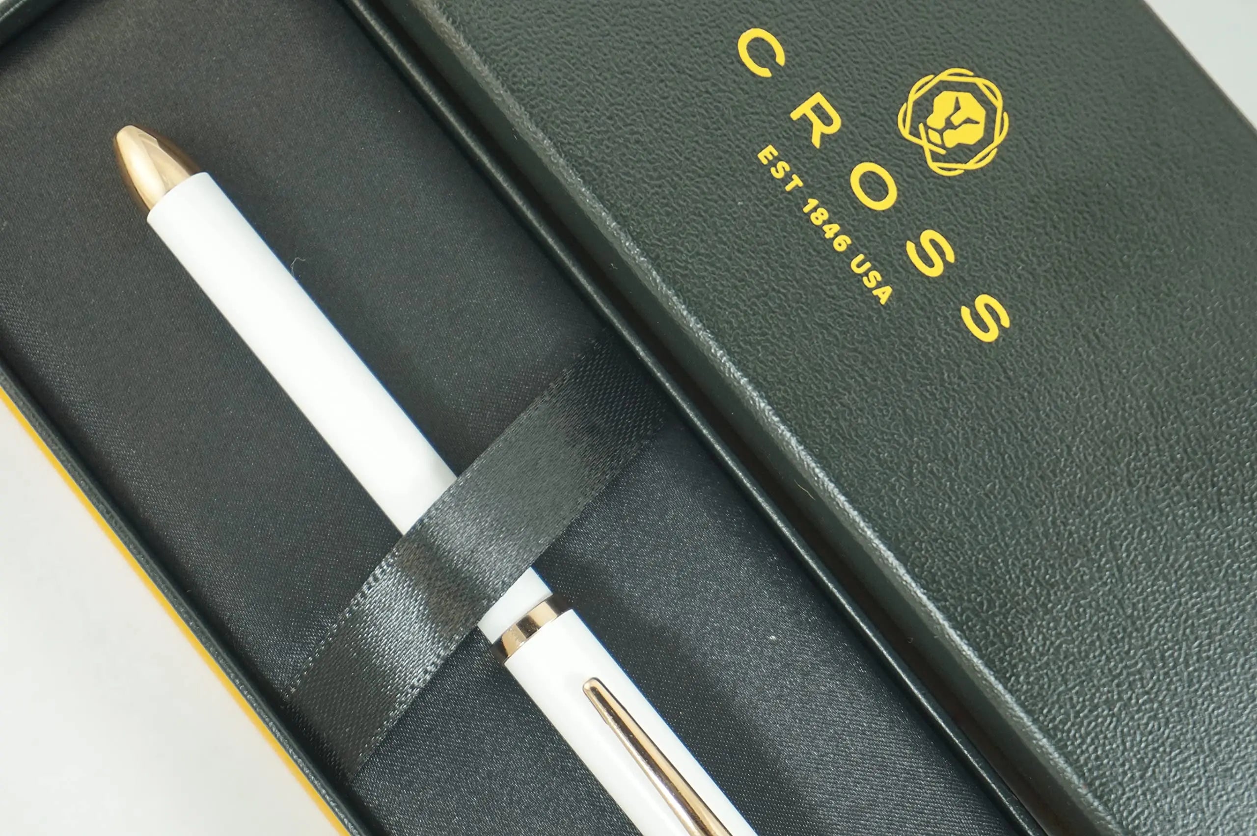 A.T. Cross Limited Edition Tech3+ Pearlescent Stormy White and 23KT Gold Appointments Multi-function Pen - 0.5 MM Lead Size Pencil, Black Ink Refill, and Red Ink Refill in One Pen. Cross